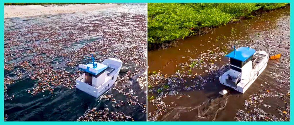 Este catamarán convierte desechos plásticos en combustible para moverse